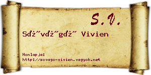 Sóvágó Vivien névjegykártya